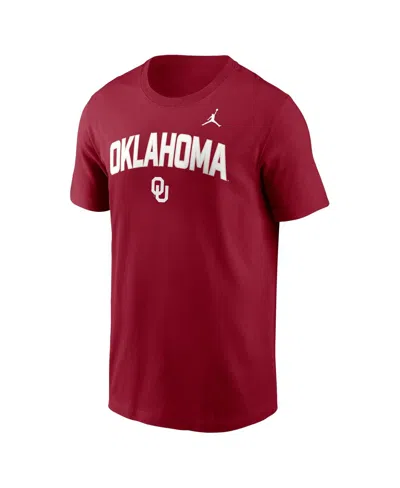 Jordan Men's Crimson Oklahoma Sooners Primetime Arch Stack T-shirt In Multi