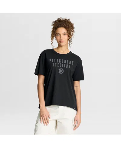 Fanatics Women's Black Pittsburgh Steelers Blackout Kneel Down Legacy T-shirt In Black