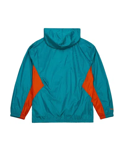 Mitchell & Ness Men's Aqua Miami Dolphins Playmaker Full-zip Windbreaker Jacket In Blue