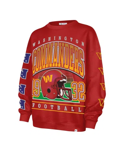 47 Brand Women's Burgundy Washington Commanders Go Big Oversized Pullover Sweatshirt In Red