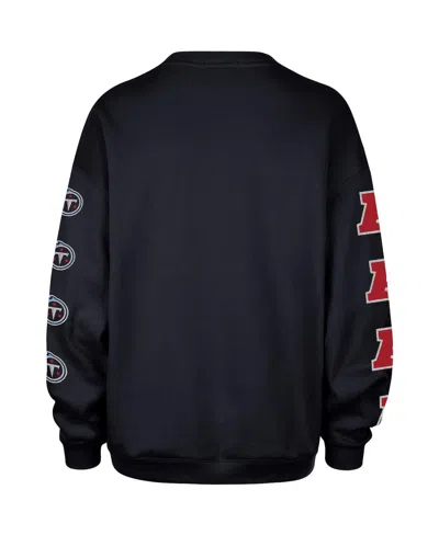 47 Brand Women's Navy Tennessee Titans Go Big Oversized Pullover Sweatshirt In Blue