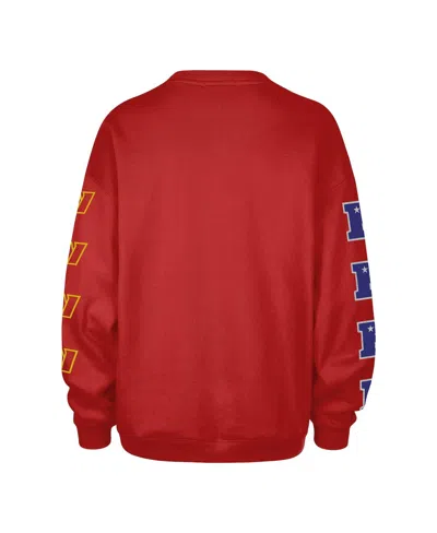 47 Brand Women's Burgundy Washington Commanders Go Big Oversized Pullover Sweatshirt In Red