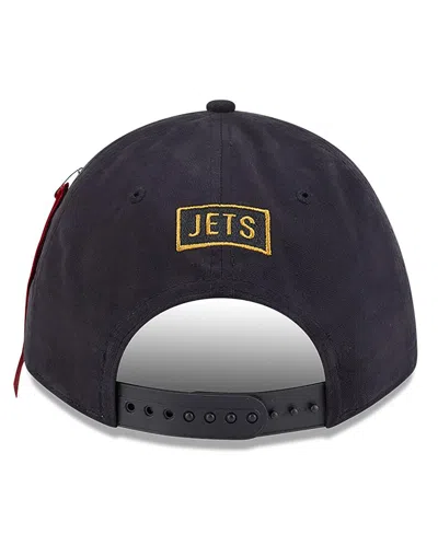 New Era X Alpha Men's Industries Black New York Jets A-frame 9forty Adjustable Hat In Black