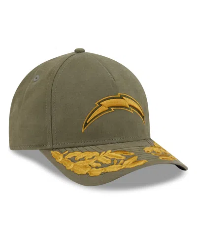 New Era X Alpha Men's Industries Olive Los Angeles Chargers A-frame 9forty Adjustable Hat In Green