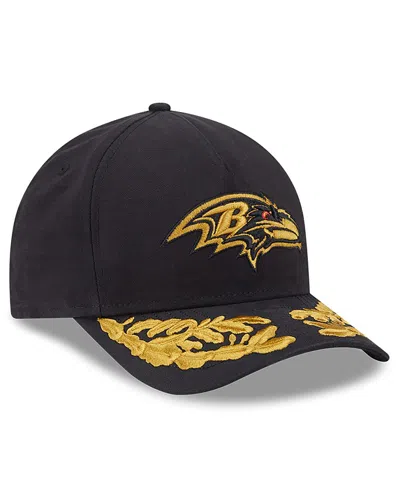 New Era X Alpha Men's Industries Black Baltimore Ravens A-frame 9forty Adjustable Hat In Black