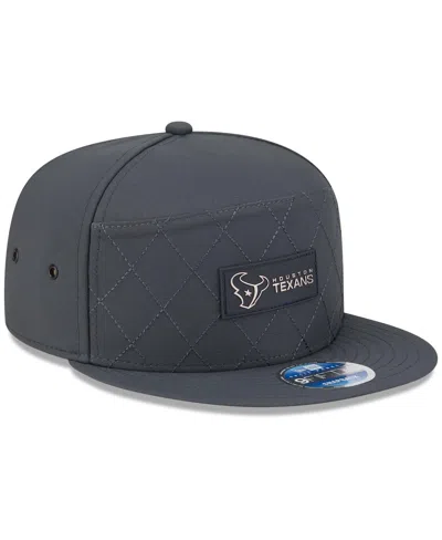 New Era Men's Charcoal Houston Texans 2025 Sideline Cold Weather Split Panel 9fifty Snapback Hat In Gray