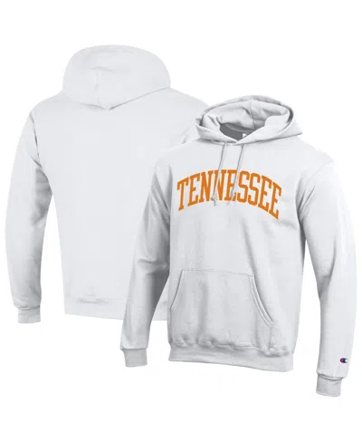 Champion Men's White Tennessee Volunteers Basic Arch Fleece Pullover Hoodie In White