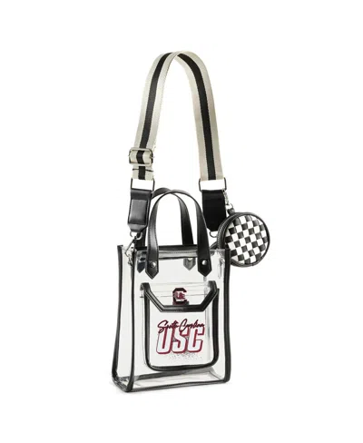 Wear By Erin Andrews South Carolina Gamecocks Clear Stadium Coin Pouch With Crossbody Purse In White