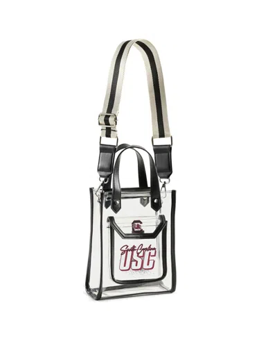Wear By Erin Andrews South Carolina Gamecocks Clear Stadium Coin Pouch With Crossbody Purse In White
