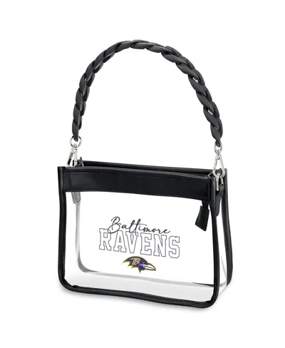 Wear By Erin Andrews Baltimore Ravens Plastic Chain Mini Crossbody In White