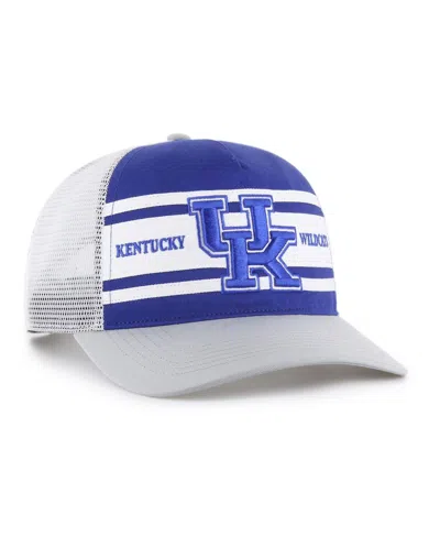 47 Brand Big Boys And Girls Royal/gray Kentucky Wildcats Super Stripe Hitch Adjustable Trucker Hat In Blue