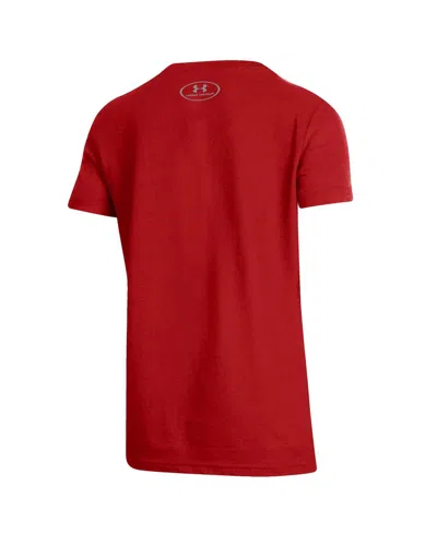 Under Armour Big Boys And Girls Red Wisconsin Badgers Throwback T-shirt In Red