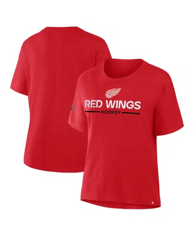 Fanatics Women's Red Detroit Red Wings Centennial T-shirt In Red