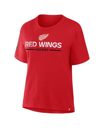 Fanatics Women's Red Detroit Red Wings Centennial T-shirt In Red