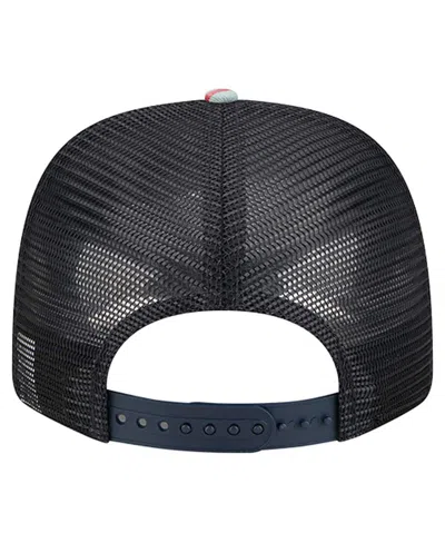 New Era Men's Denim/navy Atlanta Braves Aztec Denim 9seventy Adjustable Hat In Black