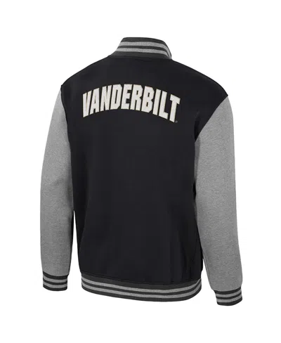 Colosseum Men's Black Vanderbilt Commodores Ambi-turner Full-zip Varsity Jacket In Black