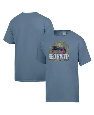 Comfortwash Men's Blue Texas Longhorns Vs. Oklahoma Sooners Red River Rivalry Battle For The Golden Hat Matchup  In Blue