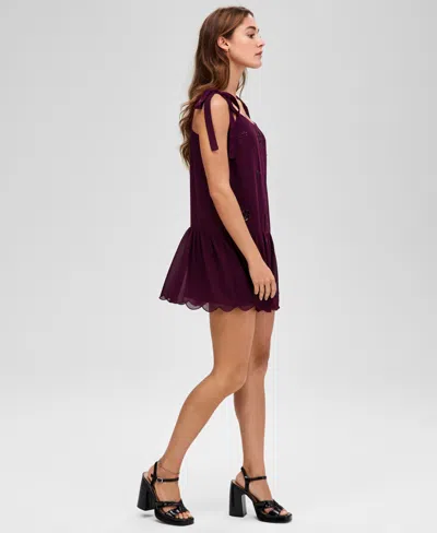 And Now This Women's Beaded-front Mini Dress In Brown