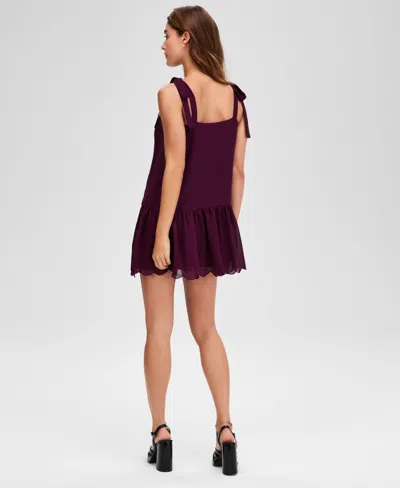 And Now This Women's Beaded-front Mini Dress In Brown