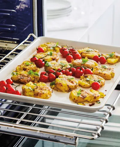 Greenpan Dover Bakeware 13" X 18" Half Cookie Sheet Pan In White