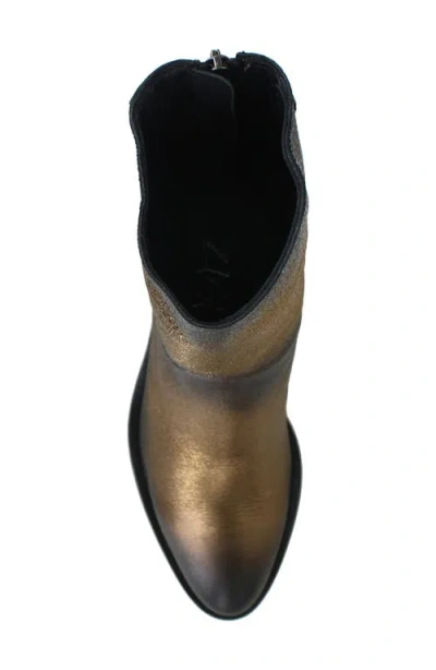 Zigi Block Heel Bootie In Brown