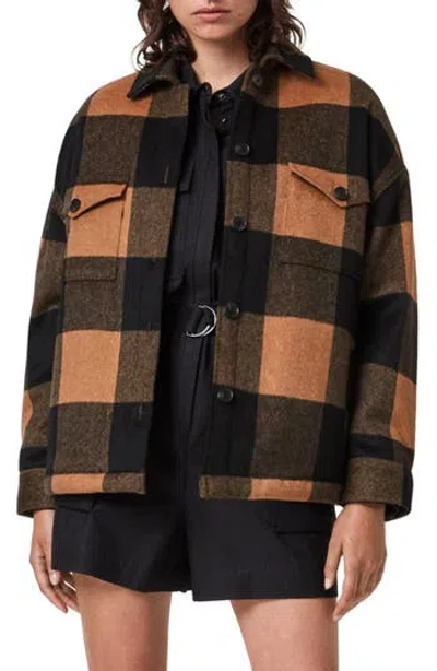 Allsaints Luella Check Shirt Jacket In Multi