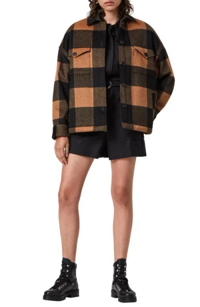 Allsaints Luella Check Shirt Jacket In Multi