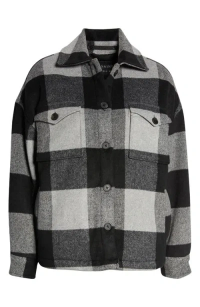 Allsaints Luella Check Oversize Shirt Jacket In Multi