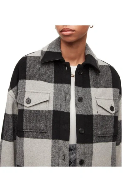 Allsaints Luella Check Oversize Shirt Jacket In Multi