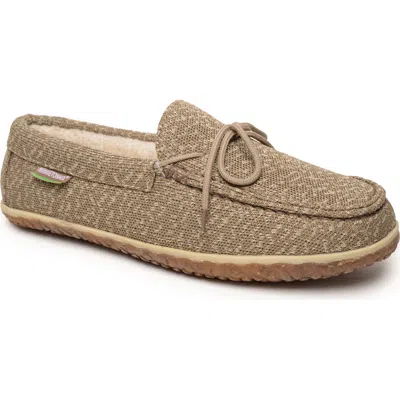 Minnetonka Oak Moccasin Slipper In Brown