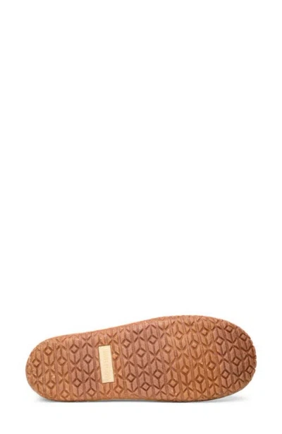 Minnetonka Oak Moccasin Slipper In Brown