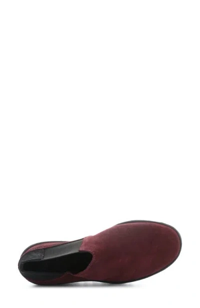 Fly London Yego Wedge Bootie In Burgundy