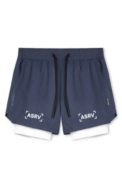 Asrv Tetra-lite™ 5-inch 2-in-1 Lined Shorts In Blue