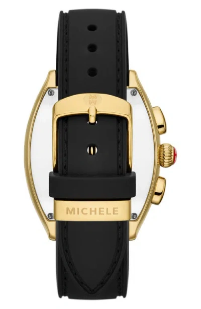 Michele Releve Sport Silicone Strap Watch, 45mm In Black