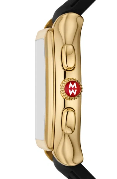 Michele Releve Sport Silicone Strap Watch, 45mm In Black