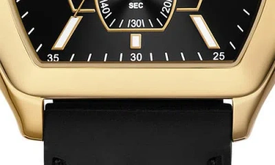 Michele Releve Sport Silicone Strap Watch, 45mm In Black