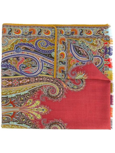 Etro Printed Scarf In Red