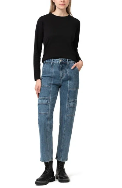 Mavi Jeans Marissa High Waist Straight Leg Utility Jeans In Blue