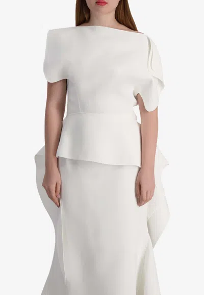 Maticevski Resolute Asymmetric Sculpted Top In White