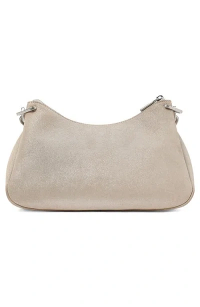 Kate Spade New York Grace Glitter Suede Chain Shoulder Bag In Silver
