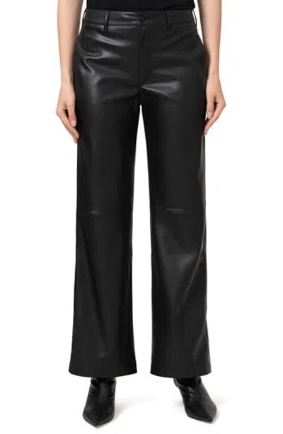 Mavi Jeans Faux Leather Wide Leg Pants In Black