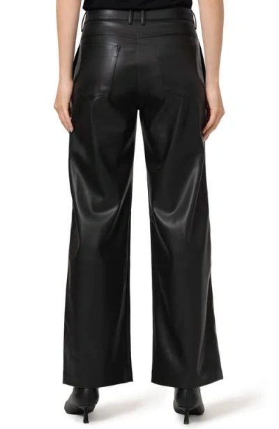Mavi Jeans Faux Leather Wide Leg Pants In Black
