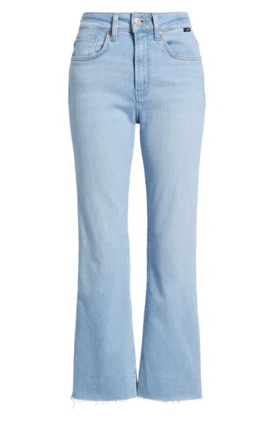 Mavi Jeans Anika High Waist Raw Hem Flare Leg Jeans In Blue