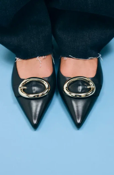 Steve Madden Ira Pointed Toe Mule In Black