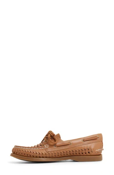 Sperry Authentic Original 2 Eye Woven Boat Shoe In Brown