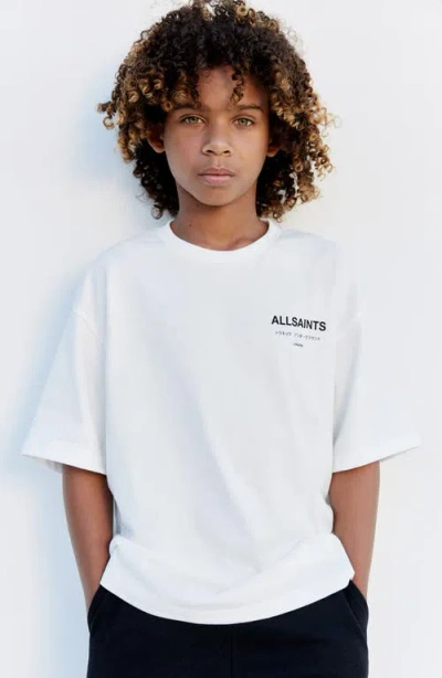 Smallsaints By Allsaints Kids' Oversize Underground Logo Graphic T-shirt In White