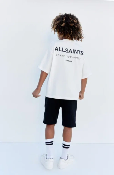 Smallsaints By Allsaints Kids' Oversize Underground Logo Graphic T-shirt In White
