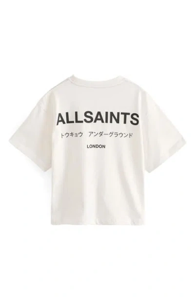 Smallsaints By Allsaints Kids' Oversize Underground Logo Graphic T-shirt In White