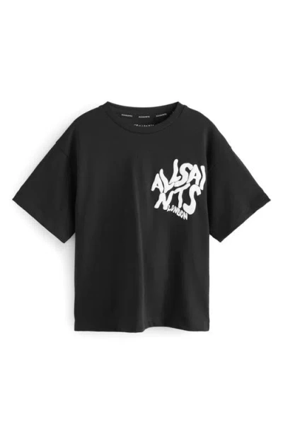 Smallsaints By Allsaints Kids' Oversize Orlando Logo Graphic T-shirt In Black