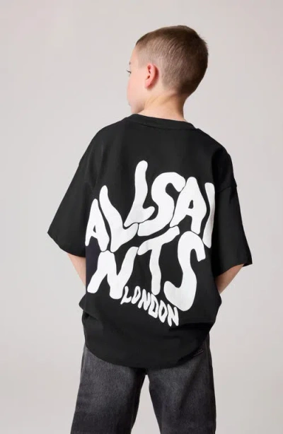 Smallsaints By Allsaints Kids' Oversize Orlando Logo Graphic T-shirt In Black